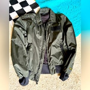 Forest Green Slim Cut Bomber Jacket